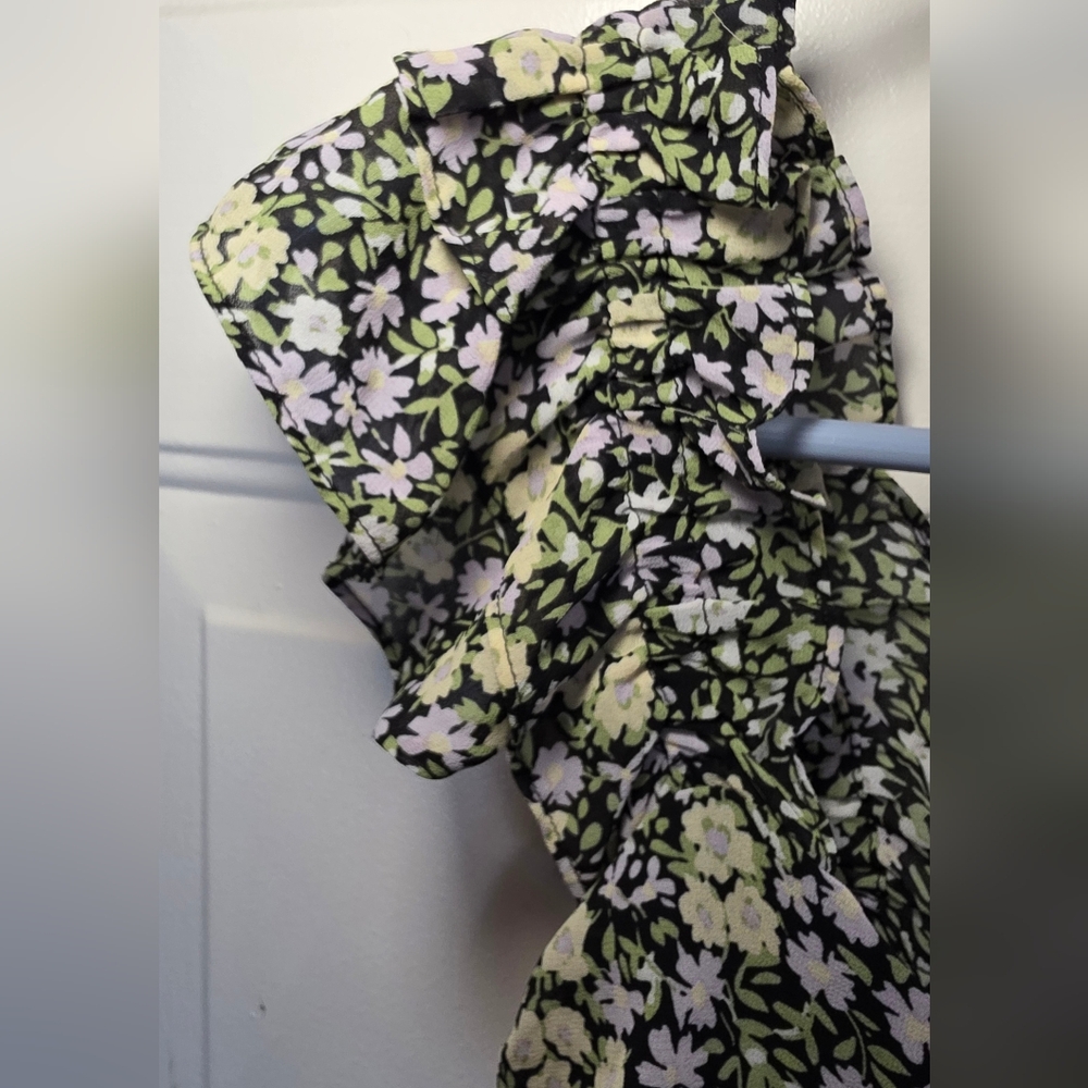 ASTR The Label Floral Rouched Dress Size X-Small - Picture 4 of 7